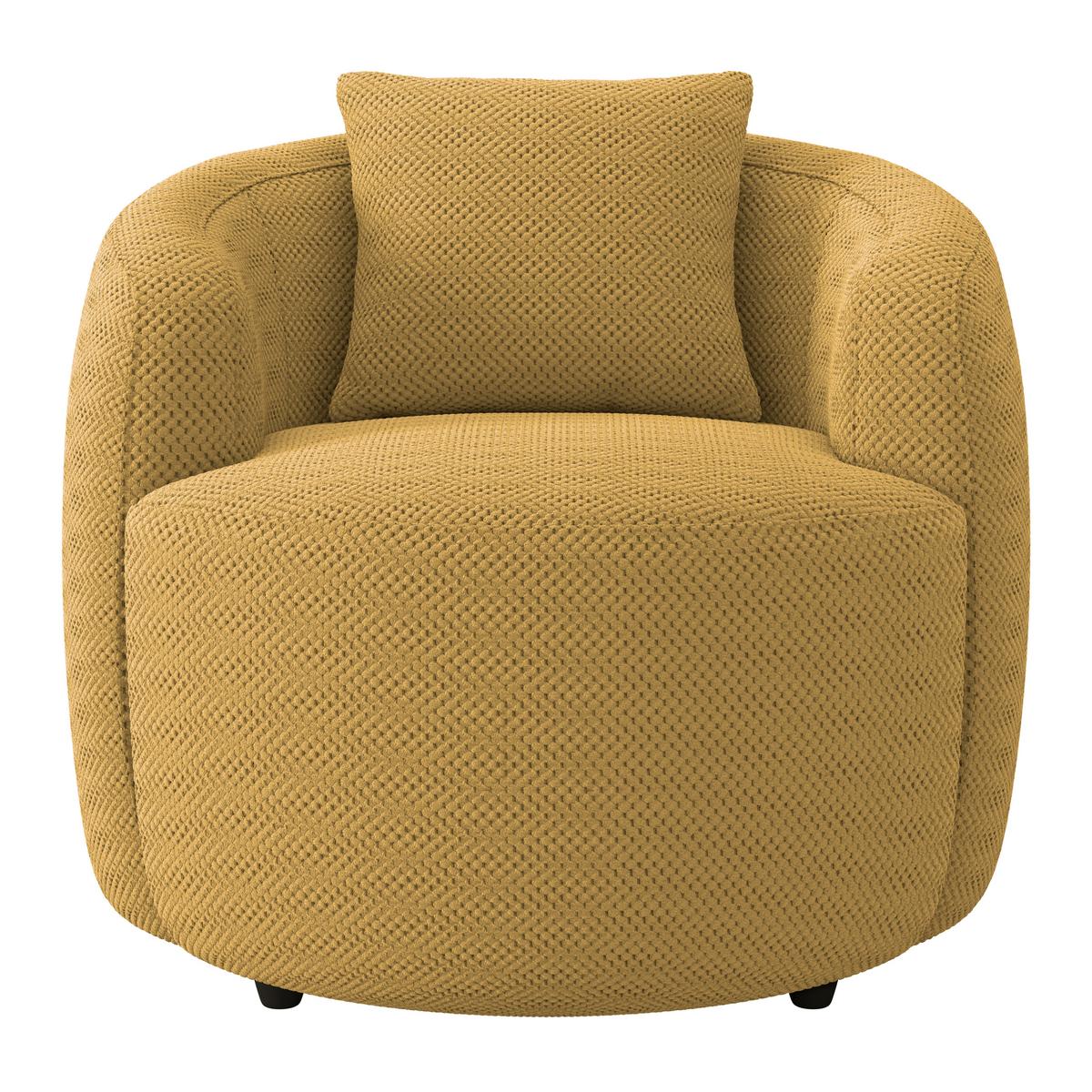 Fotel Levi - mustársárga, Modern, textil (81/74/81cm)