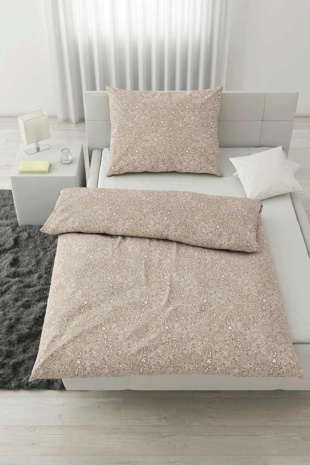 Lenjerie de pat Layla, cca. 140x200/70x90 cm - bej, Konventionell, textil (140/200cm) - Modern Living