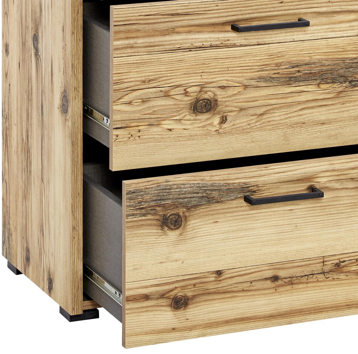 Komoda Alicante - siva/boje smreke, Moderno, drvni materijal/plastika (120/89,4/38cm) - Modern Living