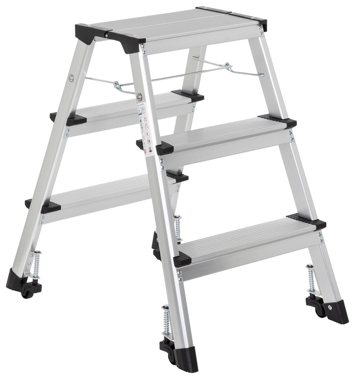 Zložljiva Lestev Solid Iv, Aluminij - barve aluminija, Basics, kovina (43/67/21cm) - MID.YOU