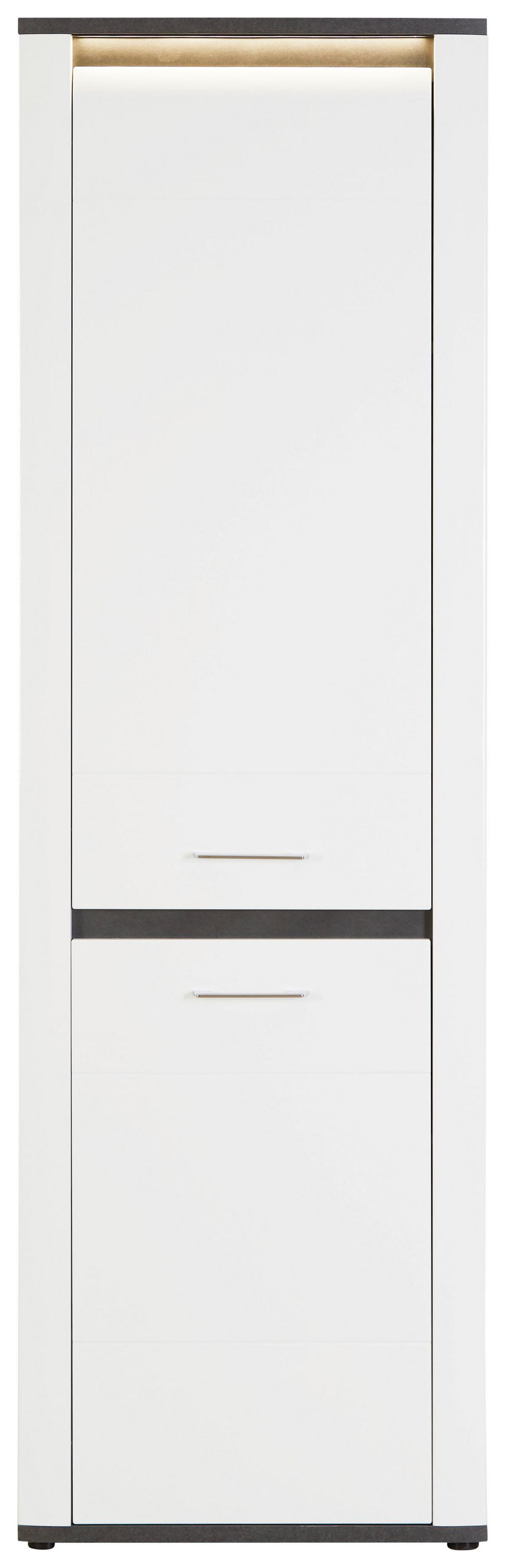 Dulap Alassio - alb/grafit, Modern, material pe bază de lemn (61,7cm) - Modern Living