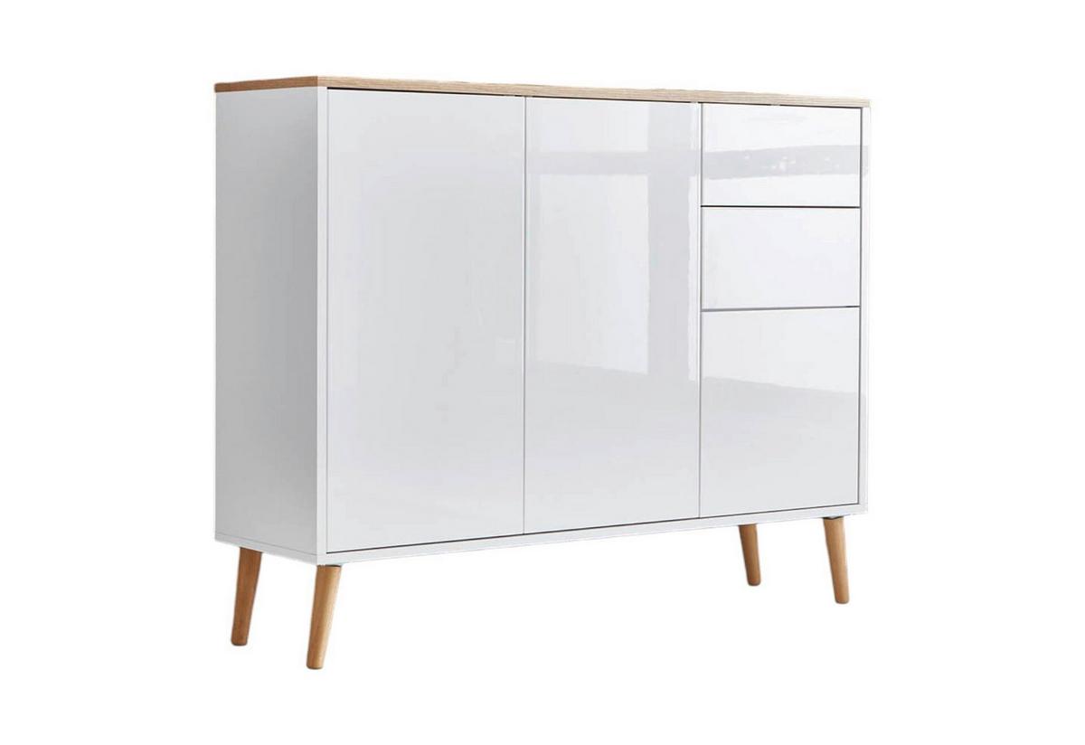 Kommode Mailand Typ 10 Weiß - Weiß Hochglanz/Weiß, MODERN, Holz/Holzwerkstoff (105,5/86/33cm) - MID.YOU
