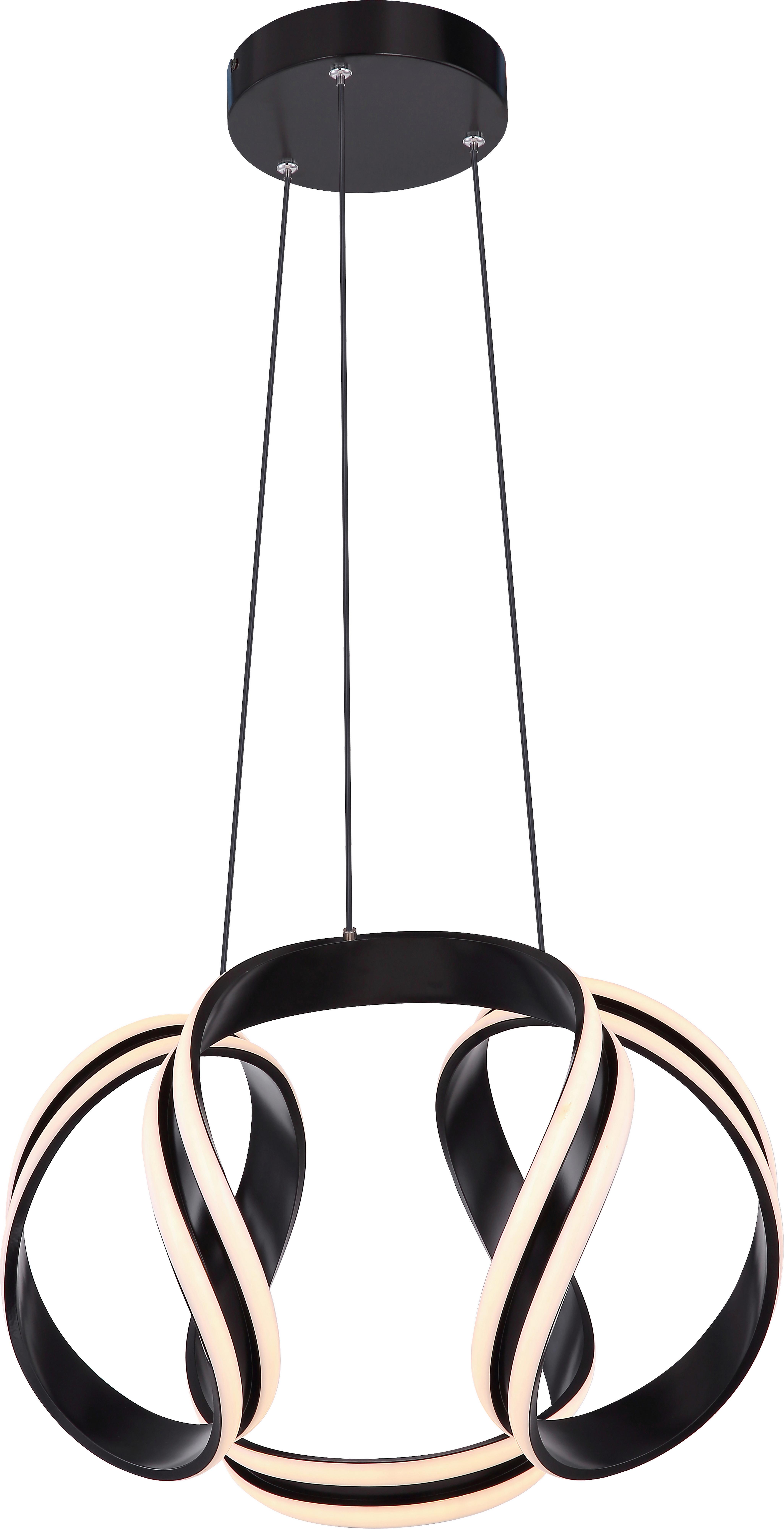 Led-hängeleuchte Mauritz In Schwarz Max. 5 Watt - Schwarz, Modern, Kunststoff/Metall (45/150cm) - Premium Living