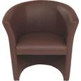 Fotelj Hugo - črna/rjava, Basics, umetna masa/tekstil (69/76/59cm) - Mömax modern living Fotelj Hugo - črna/rjava, Basics, umetna masa/tekstil (69/76/59cm) - Mömax modern living