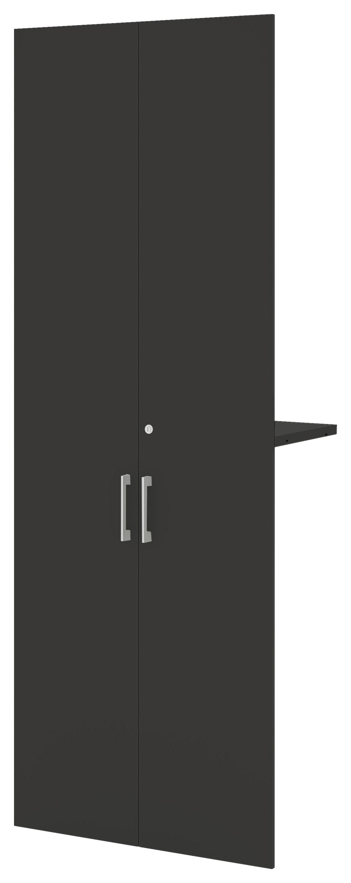Türenset Big Profi Office Anthrazit Matt - Anthrazit/Alufarben, Modern, Holzwerkstoff/Metall (77/211/40cm) - Mömax