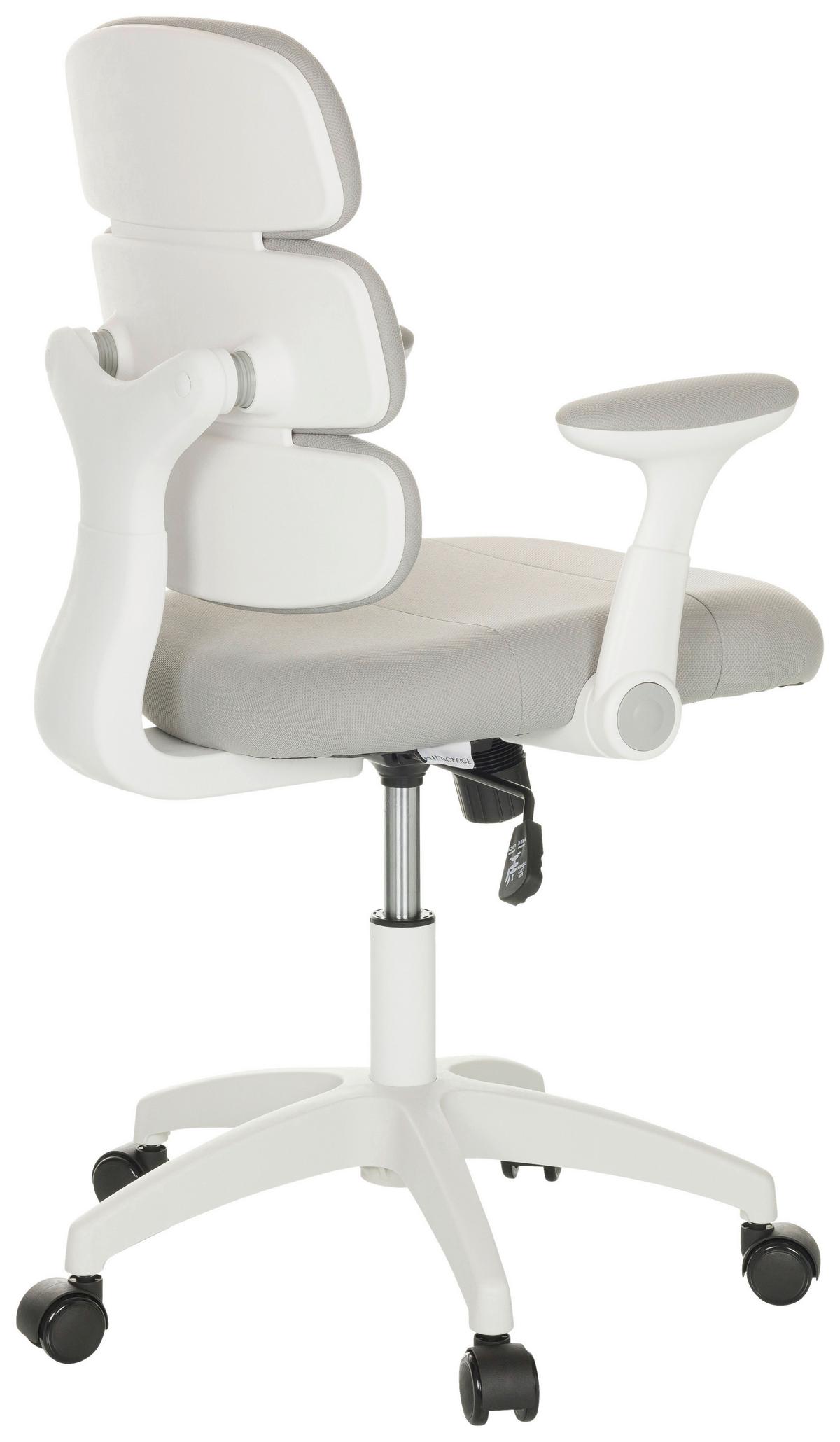 Mladinski Vrtljivi Stol Kid Ergolino W, Siva - siva/bela, Basics, umetna masa/tekstil (62/86-97/62cm) - MID.YOU