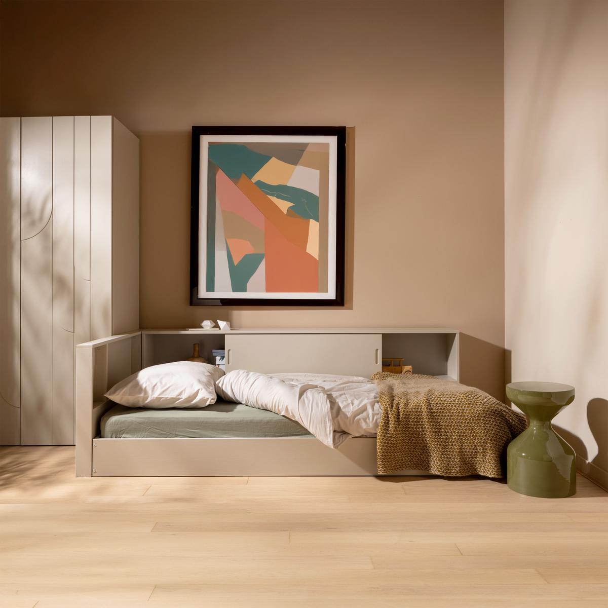 Bodenbett Carter Weiß ca. 90x200 cm - Weiß, Basics, Holz (90/200cm) - MID.YOU