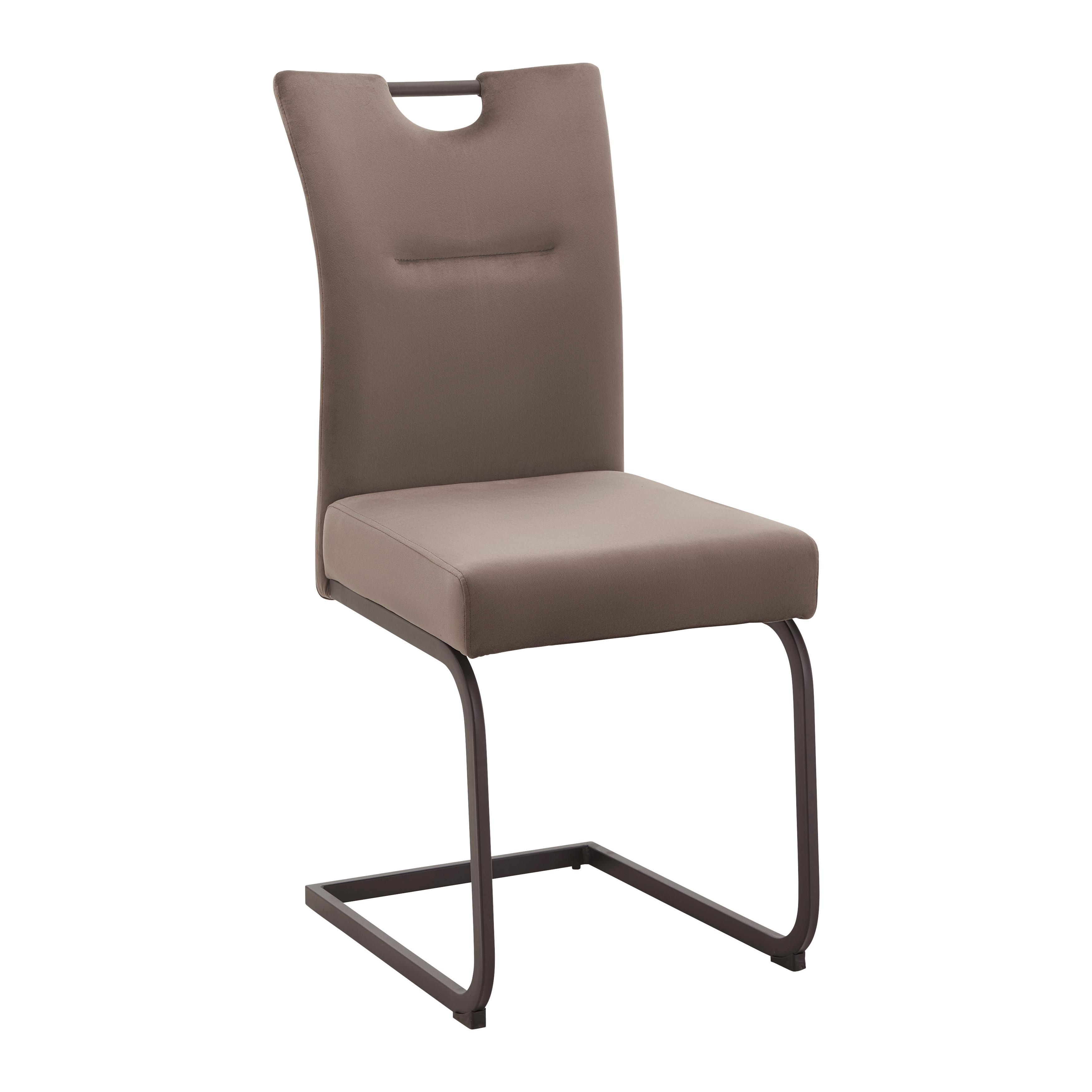 KRZESŁO NA PŁOZIE DUNJA - czarny/brązowy, Modern, metal/drewno (44/86/58cm) - Bessagi Home