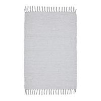 Fleckerlteppich Julia 1 in Silber/Grau ca. 60x90cm - Silberfarben/Grau, Romantik / Landhaus, Textil (60/90cm) - Modern Living