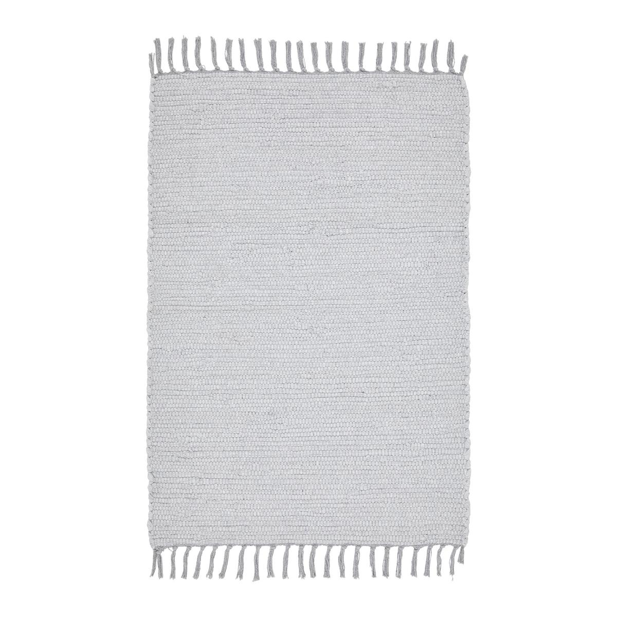 Fleckerlteppich Julia 1 in Silber/Grau ca. 60x90cm - Silberfarben/Grau, Romantik / Landhaus, Textil (60/90cm) - Modern Living