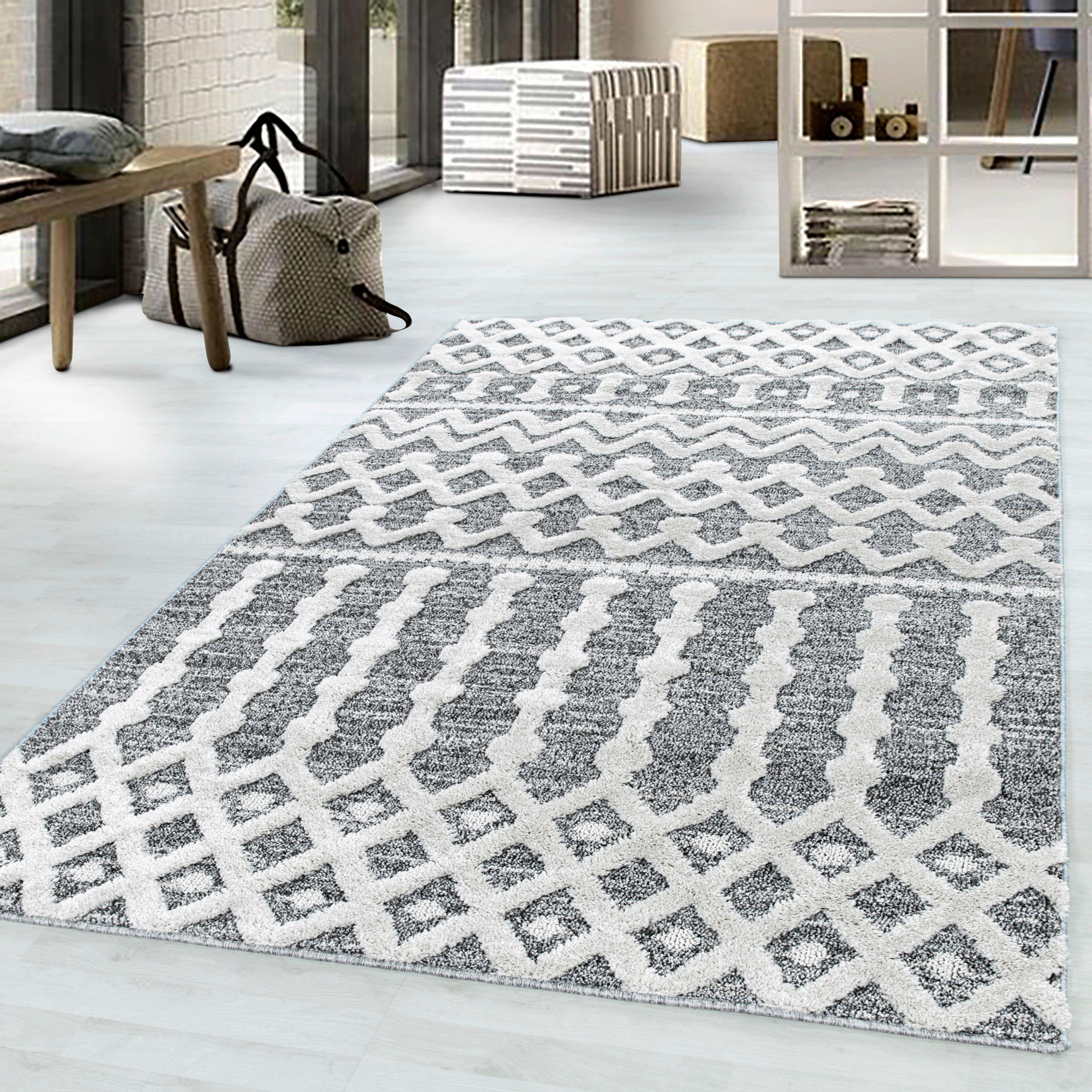 Webteppich Pisa Grau ca. 80x250cm - Grau, KONVENTIONELL, Textil (80/250cm)