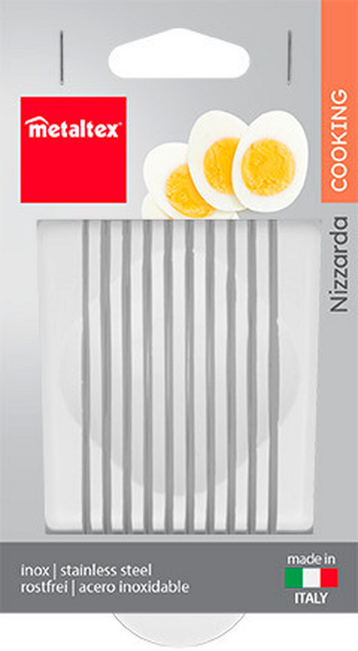 Tojásszeletelő Egg - fehér (9,5/16/28cm) - Metaltex