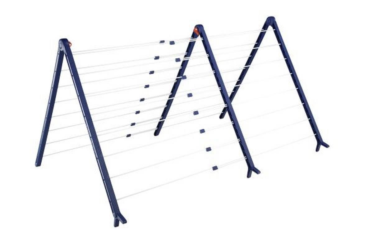 SUSZARKA NA PRANIE NA WANNĘ 81702 - niebieski/biały, Basics, tworzywo sztuczne (96-189/68/70cm) - Leifheit