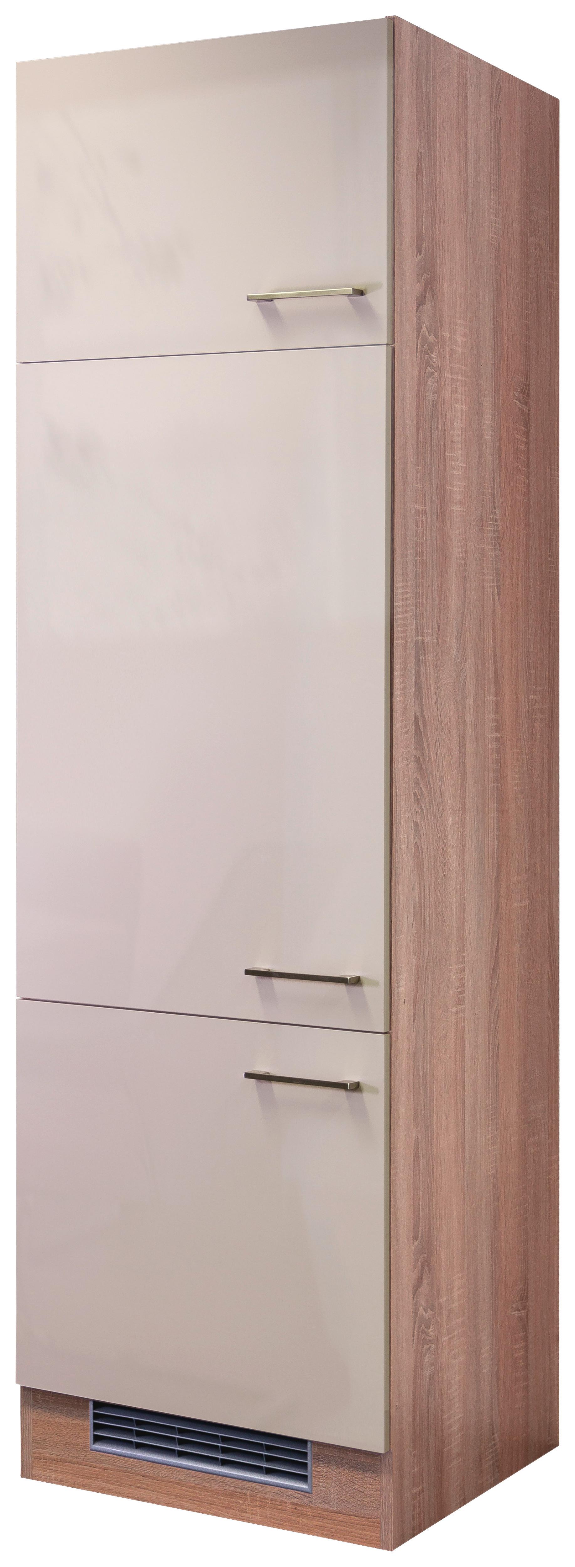 Geräteumbauschrank "Nepal" Kaschmir - Kaschmir/Edelstahlfarben, MODERN, Holzwerkstoff/Metall (60/200/57cm) - FlexWell
