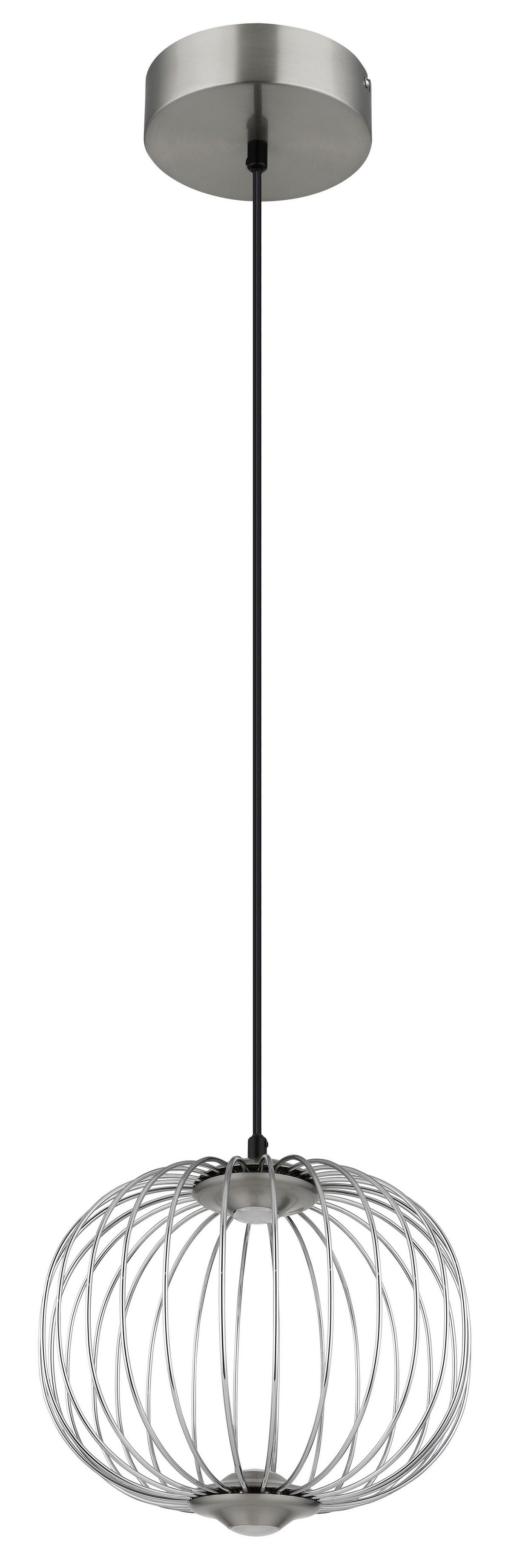 Led Viseća Svjetiljka Galway - boje nikla/boje kroma, Design, metal/plastika (30/150cm) - Globo