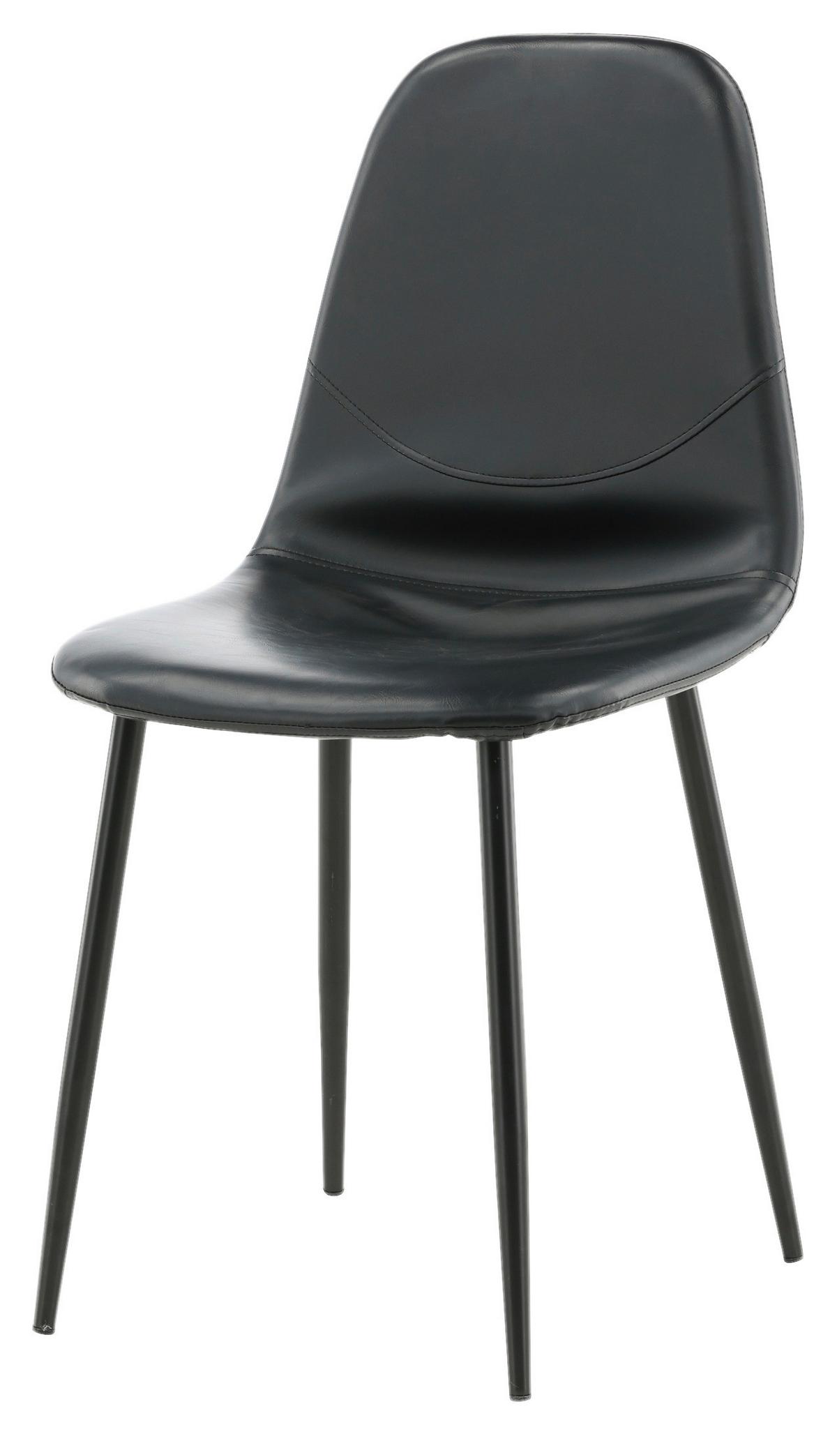 STUHL-SET POLAR - Schwarz, Design, Textil/Metall (43,5/85,3/43cm) - Livetastic