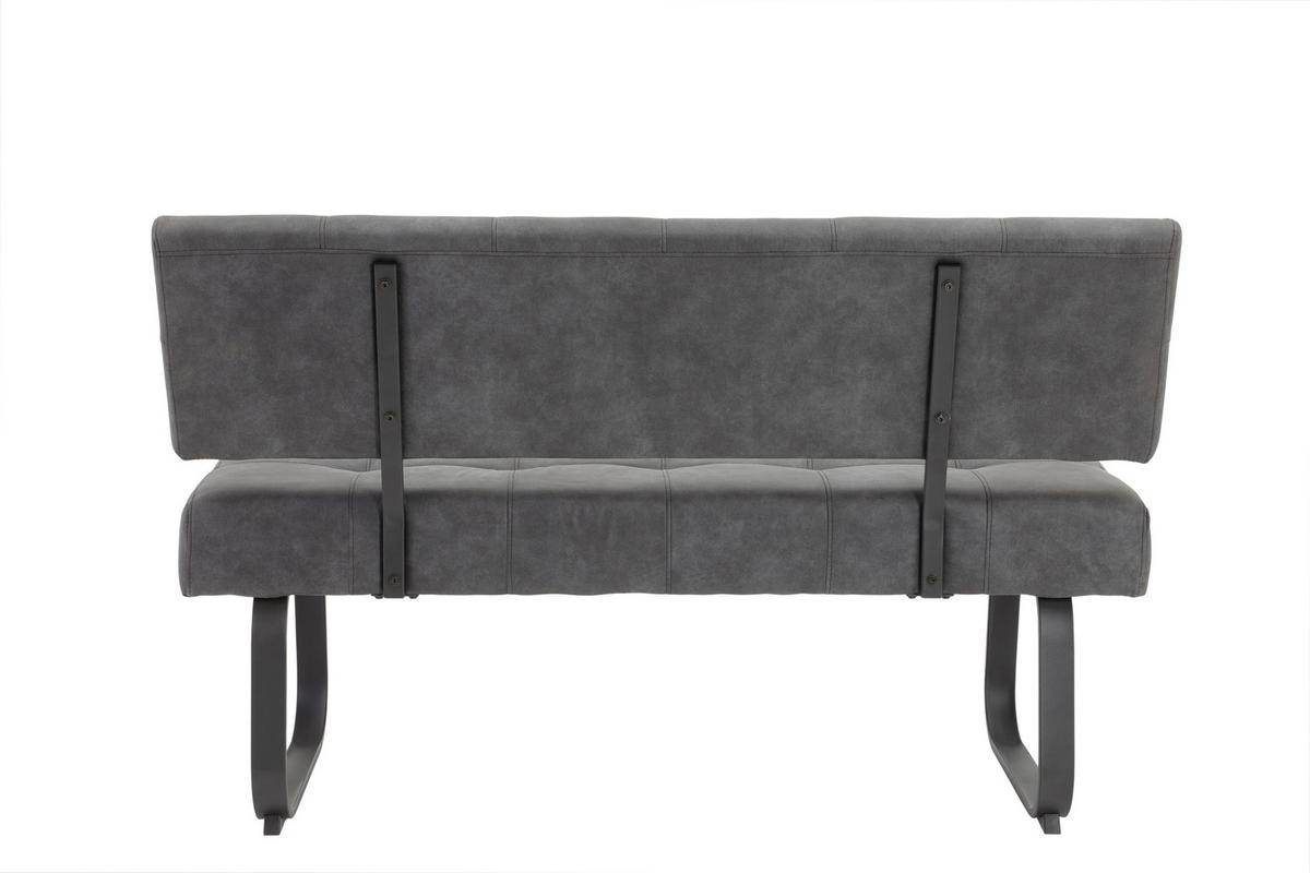 TISCHGRUPPE LUISE G - Anthrazit/Schwarz, MODERN, Holzwerkstoff/Textil (140-180/76/90cm) - MID.YOU