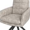 STOL MED ARMSTÖD LAURIN - ljusgrå, Modern, metall/trä (59/93/63cm) - Bessagi Home