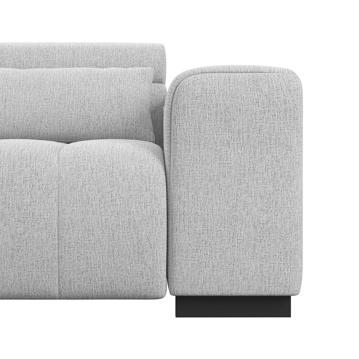 Kutna Garnitura Matera - svijetlo siva/crna, Trend, tekstil/drvo (226/311cm)