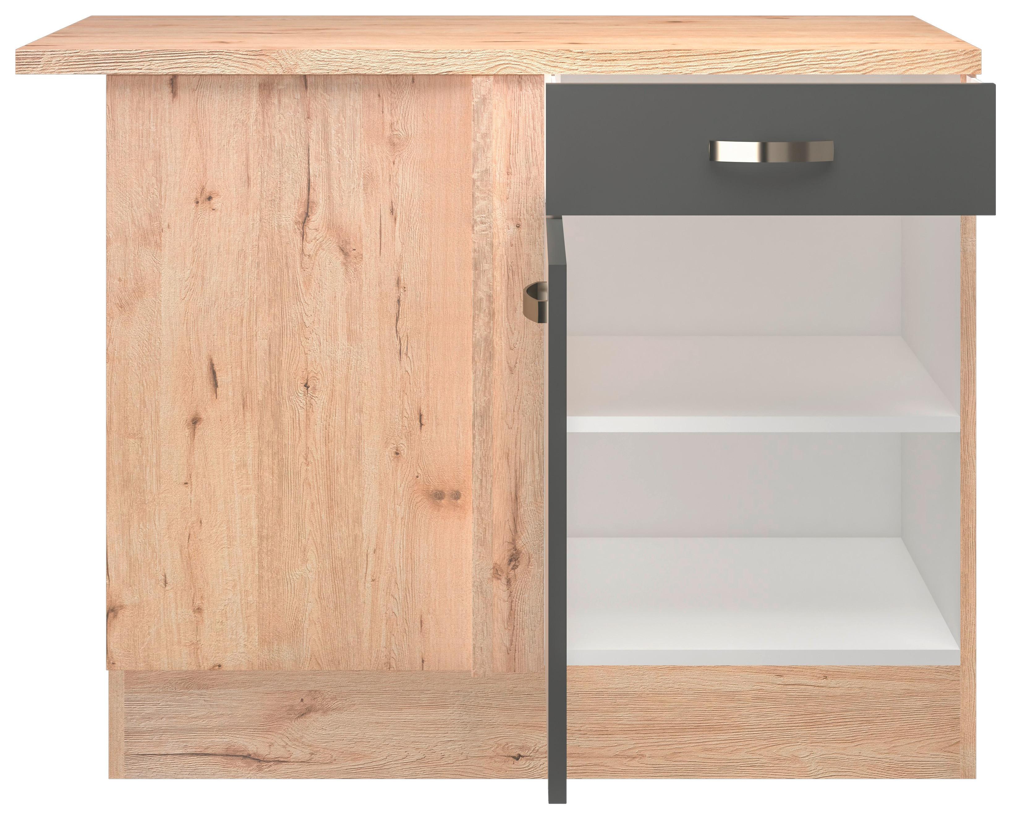 CORP INFERIOR PE COLț SHADOW   UEBE110 - gri închis/stejar San Remo, Modern, material pe bază de lemn (110/85/60cm)