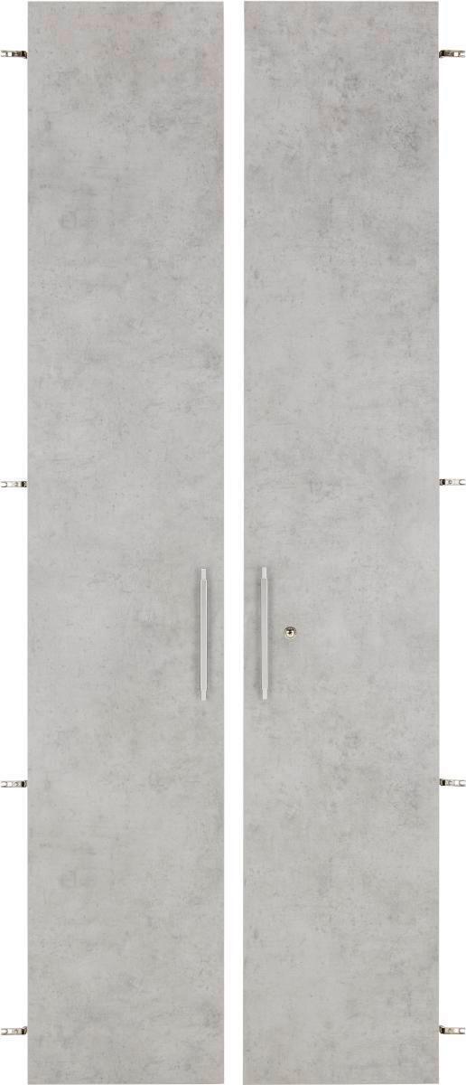 set de portes in Grau - Alufarben/Grau, Modern, Holzwerkstoff/Metall (75,6/207cm) - Mömax