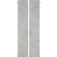 set de portes in Grau - Alufarben/Grau, Modern, Holzwerkstoff/Metall (75,6/207cm) - Mömax