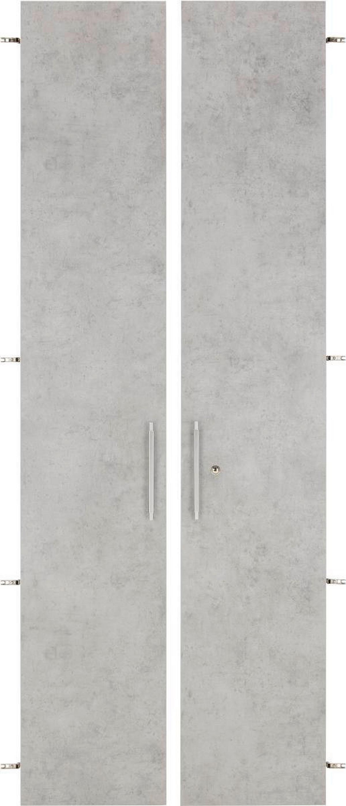 set de portes in Grau - Alufarben/Grau, Modern, Holzwerkstoff/Metall (75,6/207cm) - Mömax