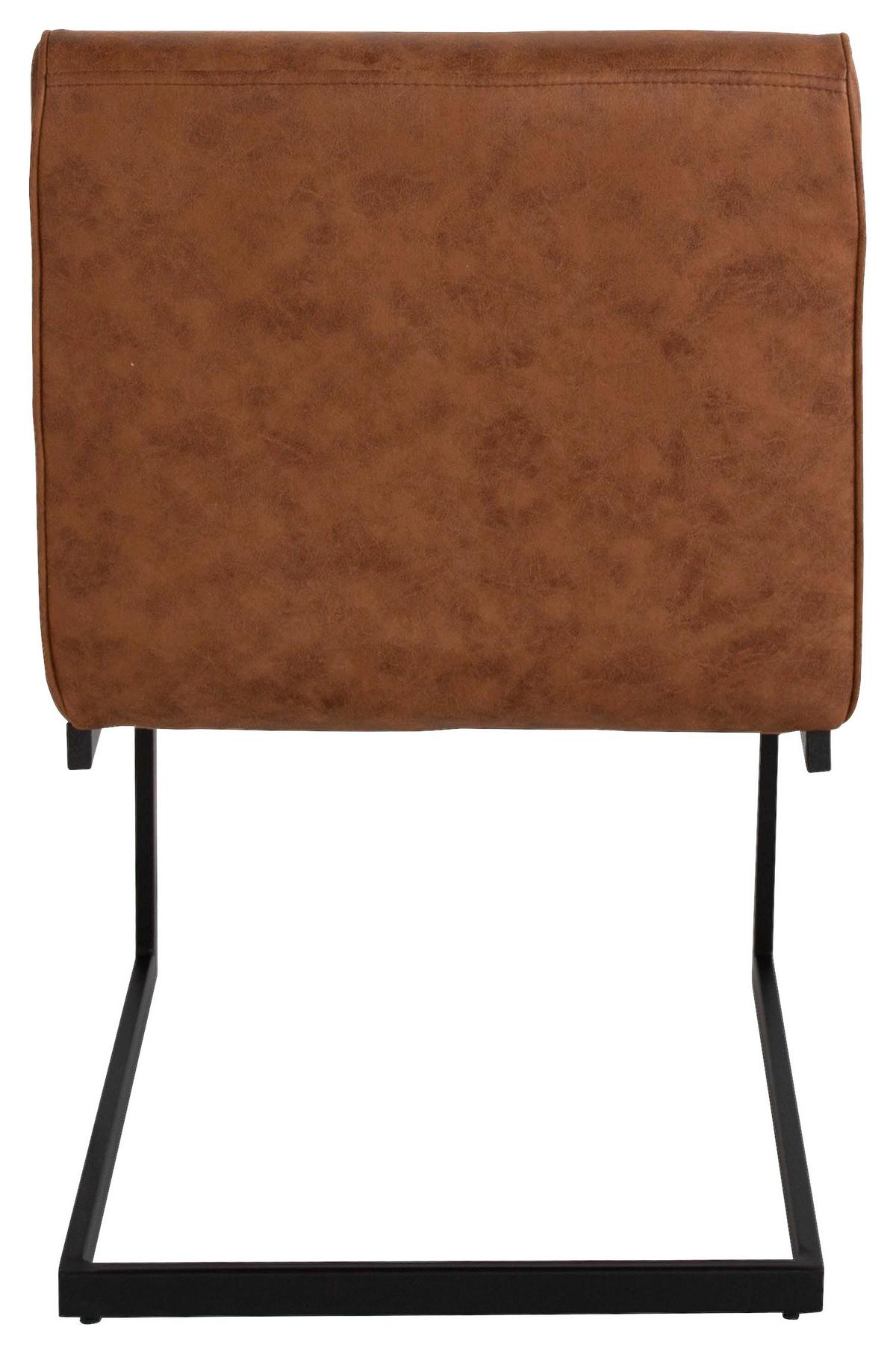 SCHWINGSTUHL-SET BENJI COGNAC - Cognac, KONVENTIONELL, Textil/Metall (53/81/61cm) - MID.YOU