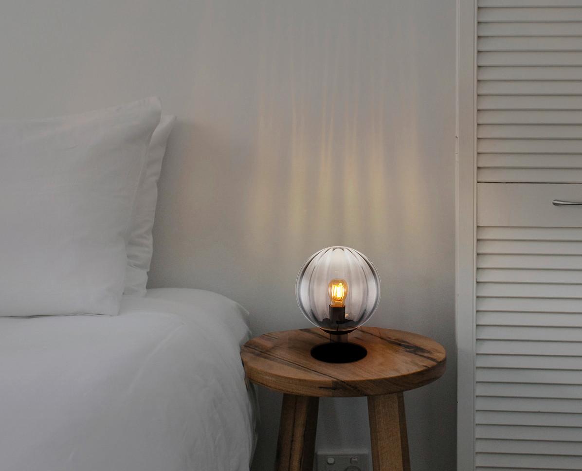 Tischleuchte Dallerta Klar max. 12 Watt - Klar/Schwarz, Design, Glas/Kunststoff (23/29,5cm) - Globo