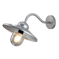 Kültéri Falilámpa Klampenborg - ezüstszínű, Konventionell, üveg/fém (27.5/25.5/42cm) - Elstead Lighting