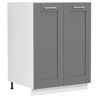 KÜCHENUNTERSCHRANK COLURA - Weiss/Anthrazit, Trend, Holzwerkstoff/Kunststoff (60/82/46cm) - MID.YOU