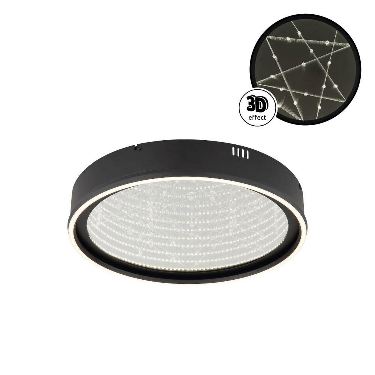 Led Stropna Svjetiljka Mirrora - bijela/prozirno, Design, staklo/metal (51,5/8,5cm) - Globo