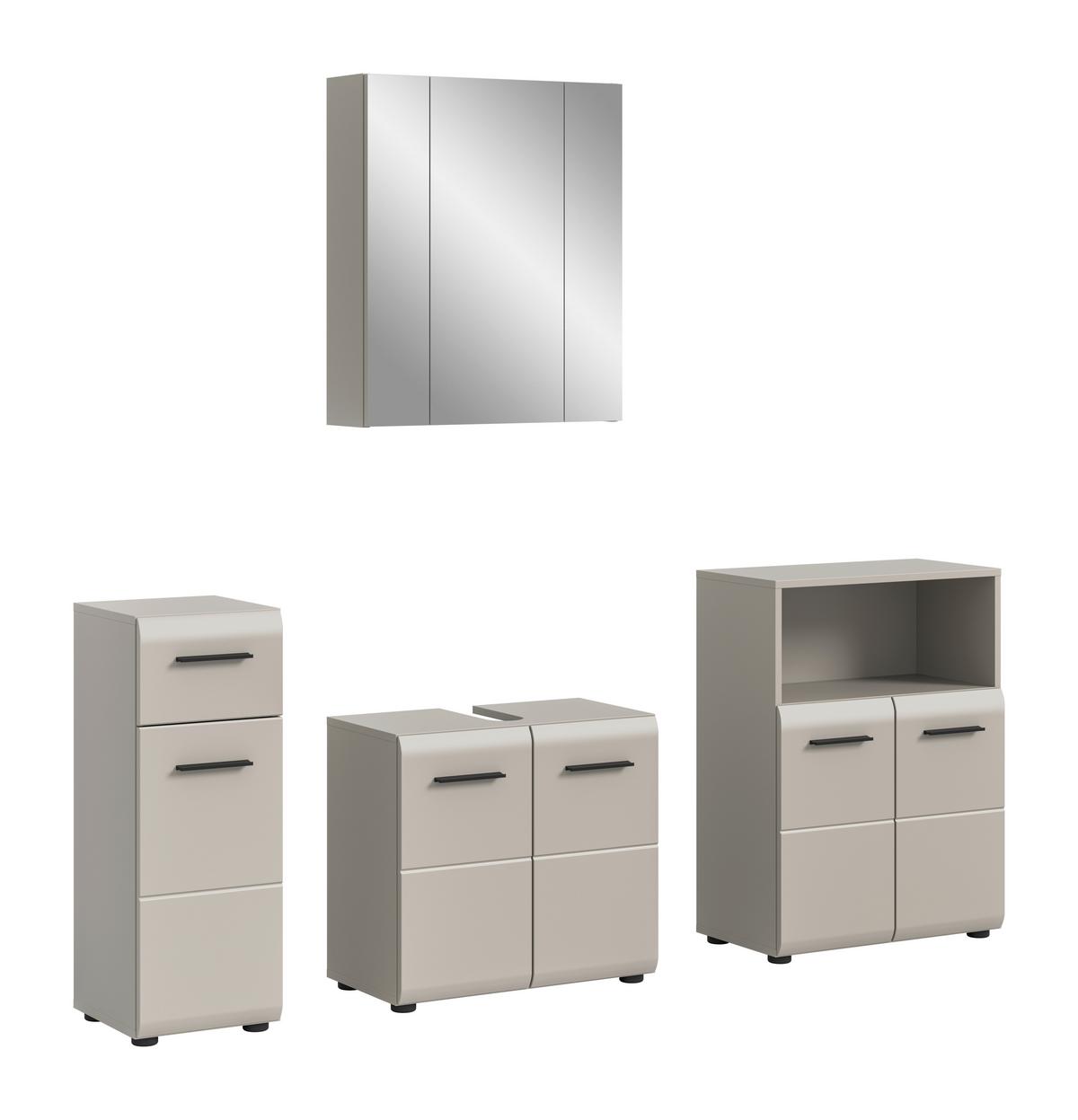 BADEZIMMER ICE - Kaschmir/Schwarz, Trend, Glas/Holzwerkstoff (150cm) - MID.YOU