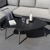 Gartenbeistelltisch July Dunkelgrau ca. 80x42x77,5cm - Dunkelgrau, MODERN, Karton/Metall (80/42/77,5cm)