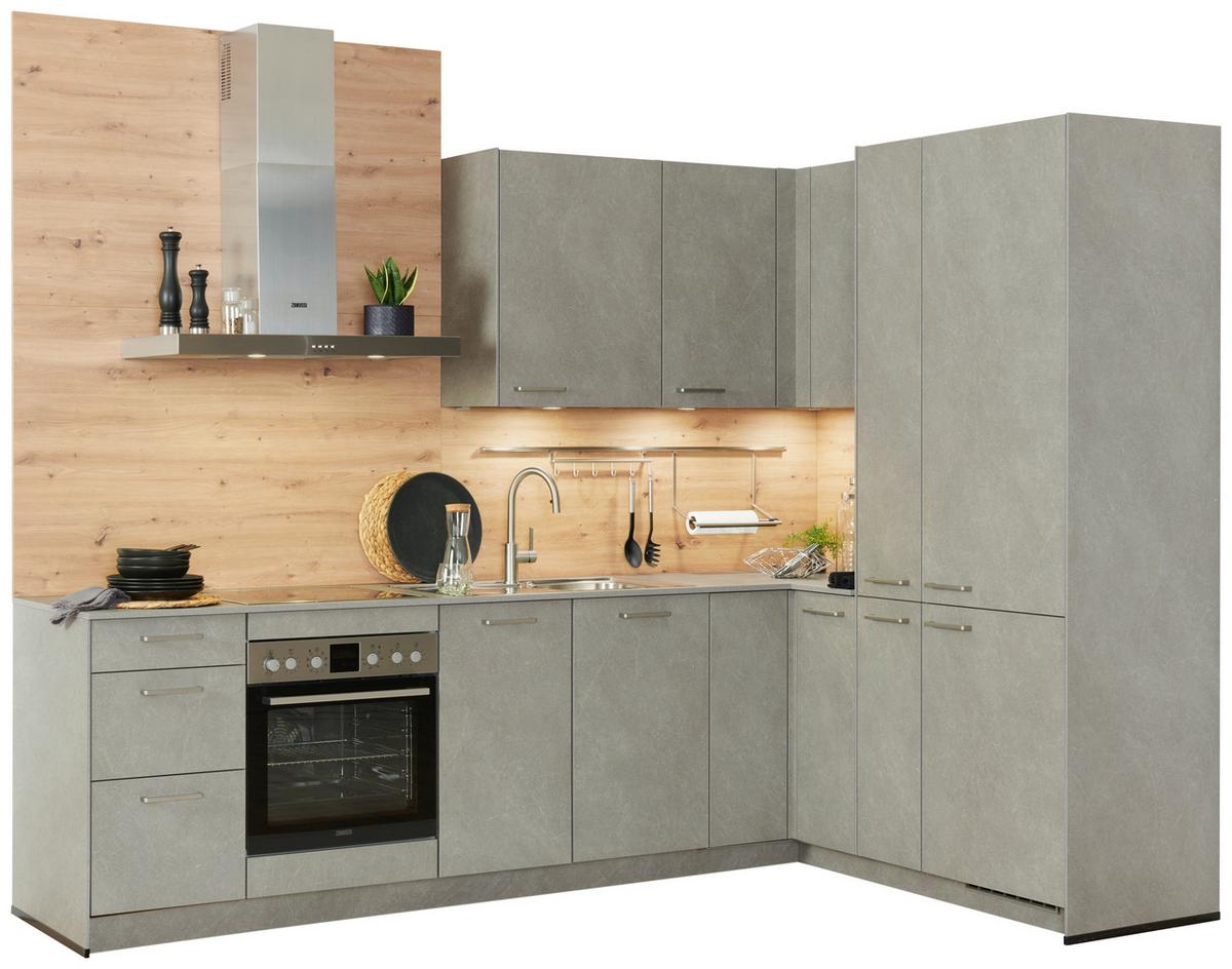 Bucătărie la comandă Stoneart - Modern, material pe bază de lemn (291/192cm) - Nobilia