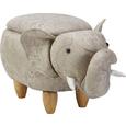 Hocker in Grau - Naturfarben/Grau, Holz/Textil (75/38/34cm) - MÖMAX modern living