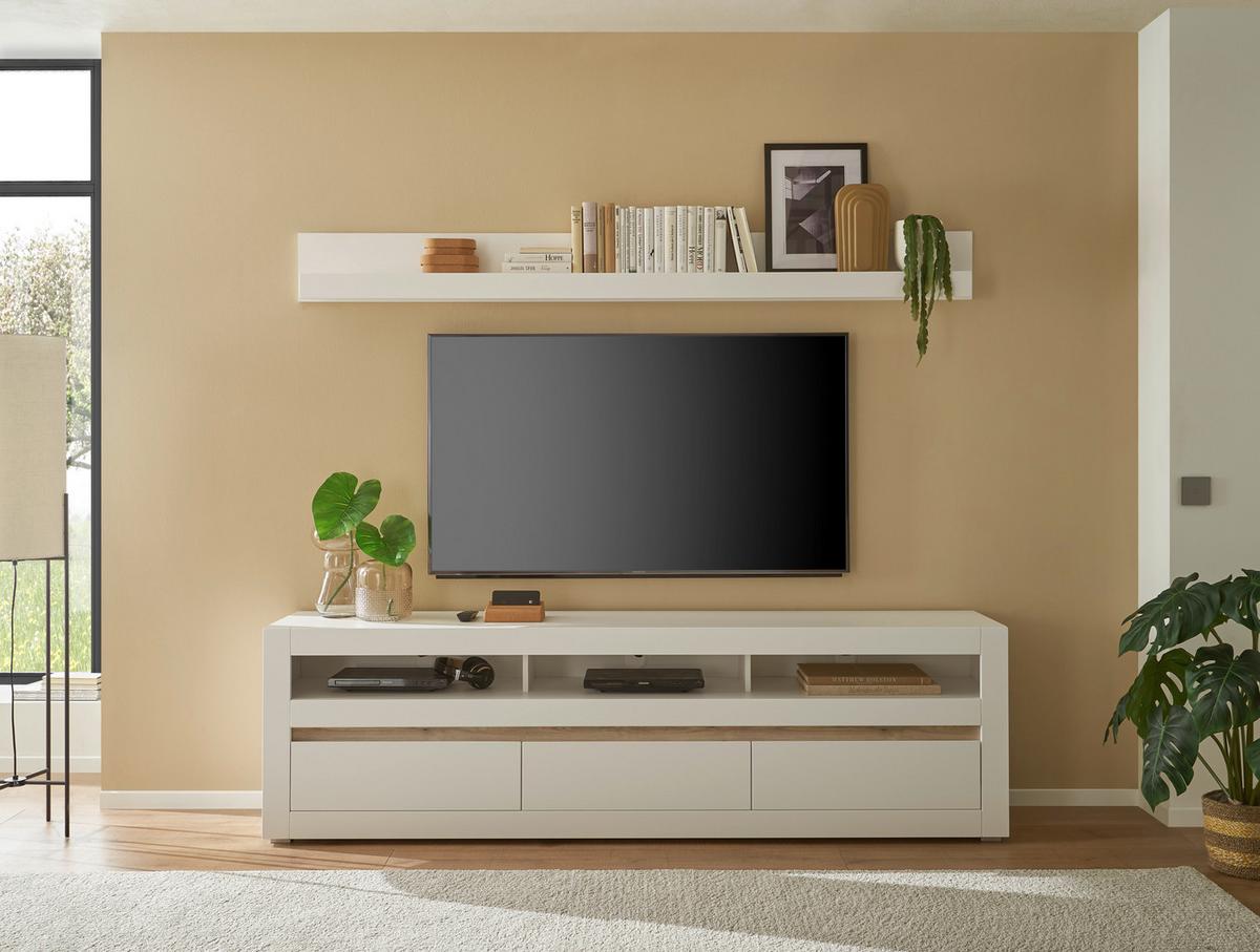 WOHNWAND CHESTER - Eichefarben/Silberfarben, Design, Holzwerkstoff/Kunststoff (217/170/42cm) - MID.YOU