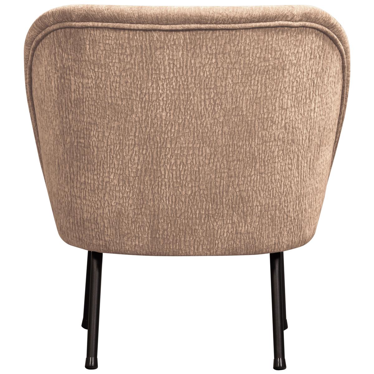 SESSEL Vogue Sandfarben B: 57 cm - Sandfarben/Schwarz, Design, Textil/Metall (57/69/70cm) - Livetastic