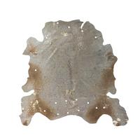 FLACHWEBETEPPICH GLAM 110 ELFENBEIN / GOLD - Goldfarben/Creme, Konventionell, Leder (1.35qm) - Kayoom