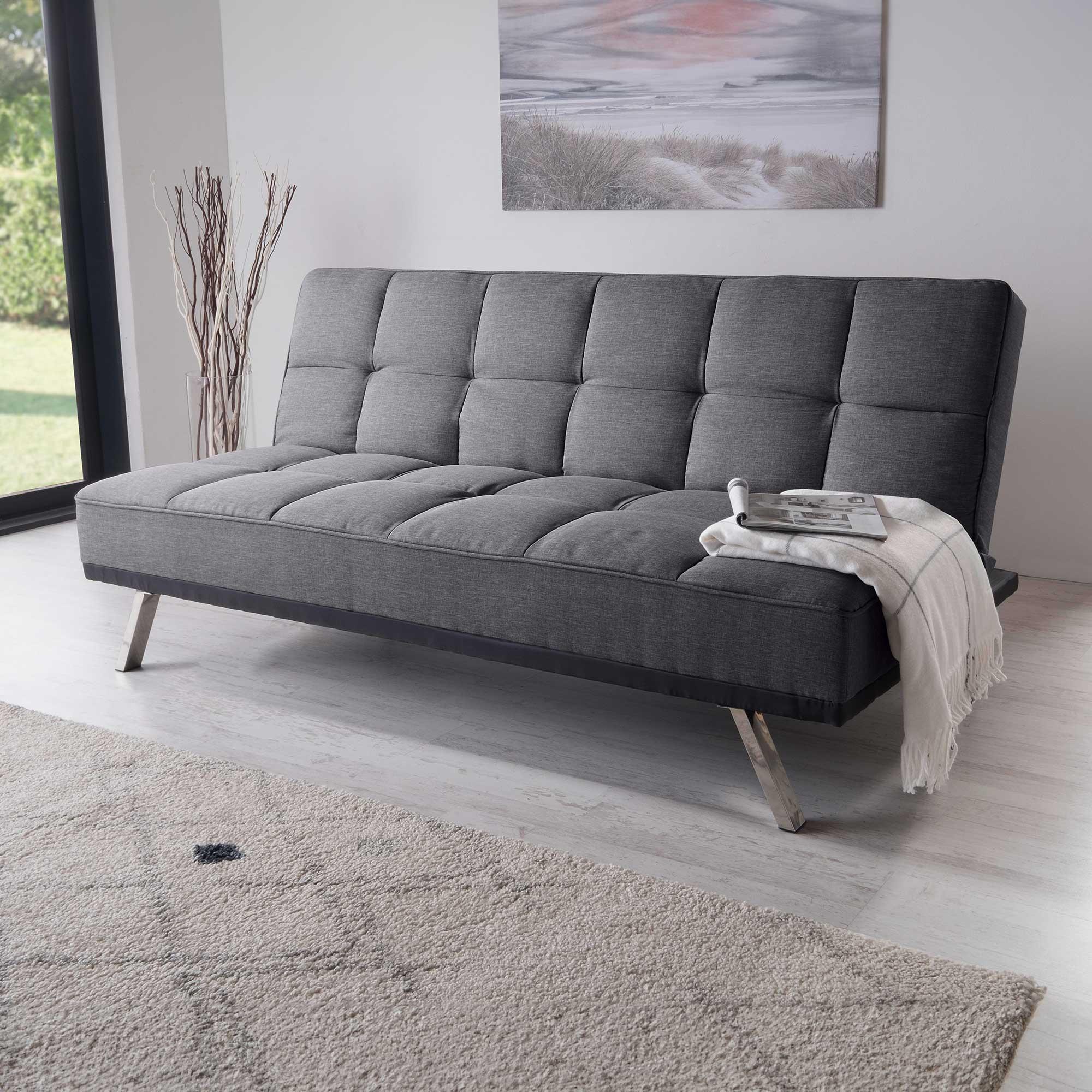 Zofa S Posteljno Funkcijo Roma, Antracit - barve nerjavečega jekla/antracit, Basics, kovina/tekstil (179/84/96cm) - Mömax