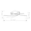 LED-TAKLAMPA STRAL - svart, Modern, metall/plast (65,5/65,5/14cm)