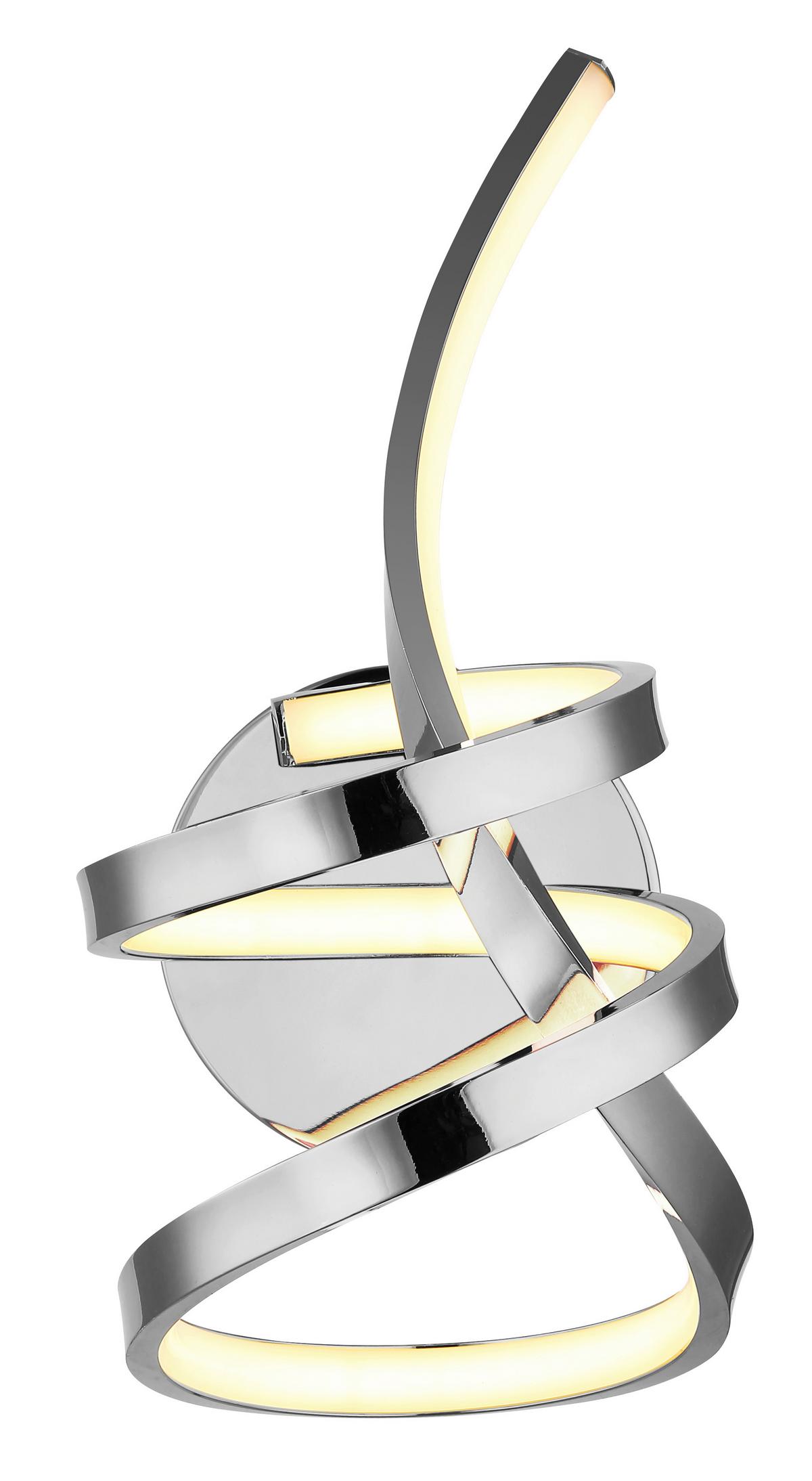 LED-DECKENLEUCHTE 67340CW IDUNA - Chromfarben/Weiss, Design, Kunststoff/Metall (16/35cm) - Globo