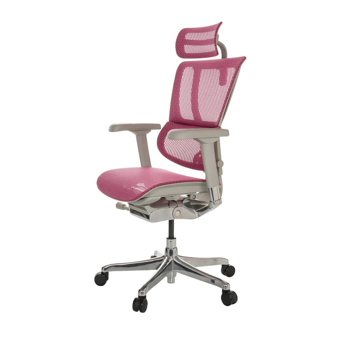 Pisarniški Stol Ergohuman Slim I G, Roza - roza/srebrne barve, Basics, kovina/umetna masa (69/116-138/66cm) - MID.YOU