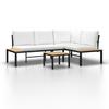LOUNGEGRUPP ARIANNA - svart/cremefärgad, Modern, metall/textil (146/76/75cm) - Bessagi Garden