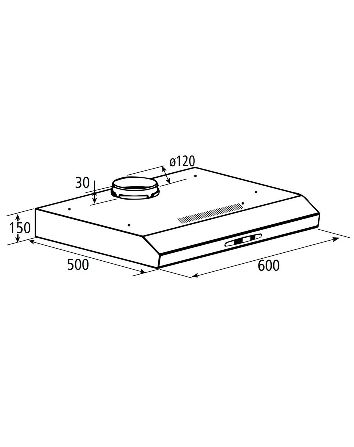 Dunstabzugshaube UBH4060-2H Silberfarben - Silberfarben, Basics, Metall (60/15/50cm) - PKM