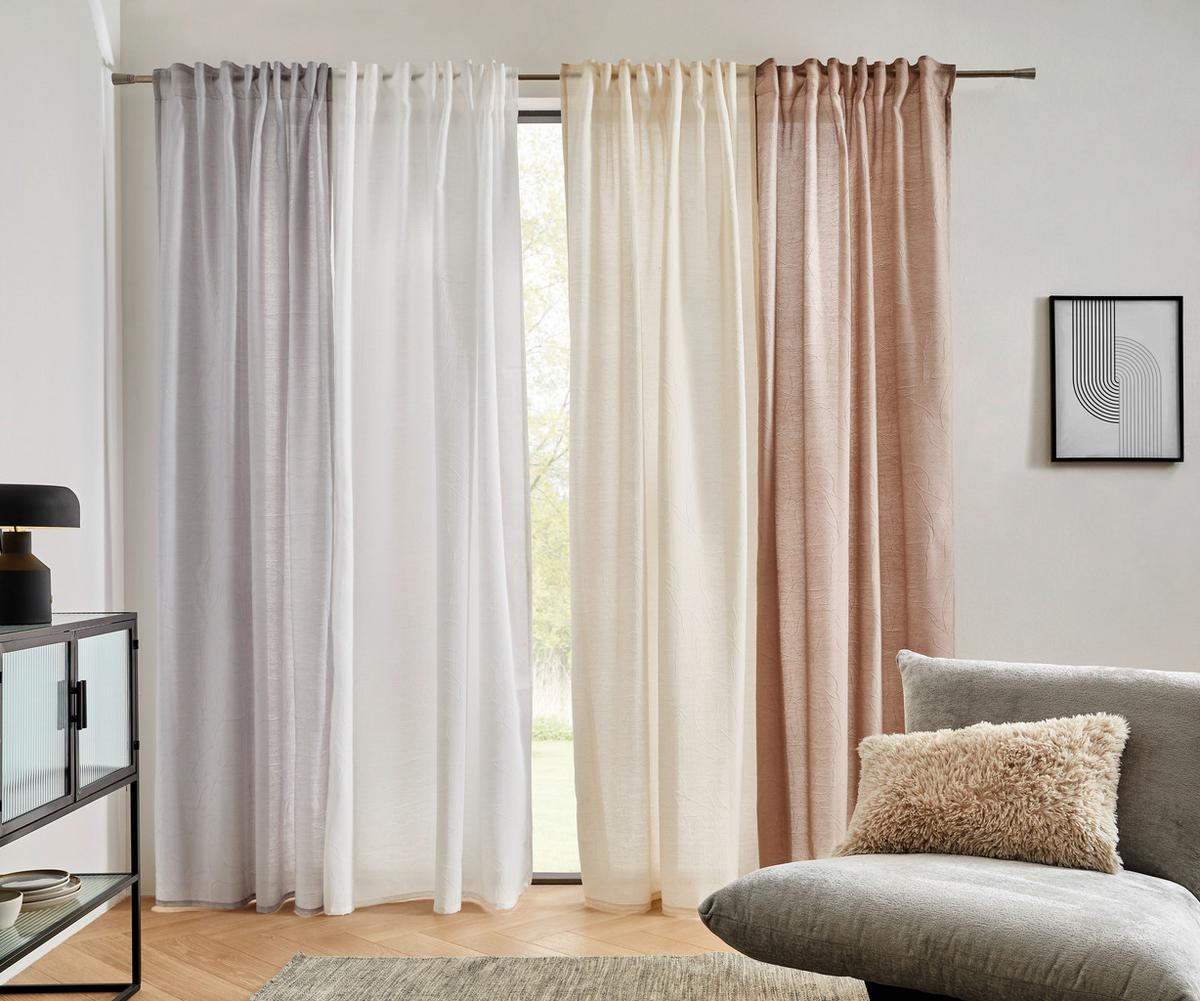 ZASŁONA GOTOWA TAINATE - taupe, Design, tkanina (135/245cm) - Esposa