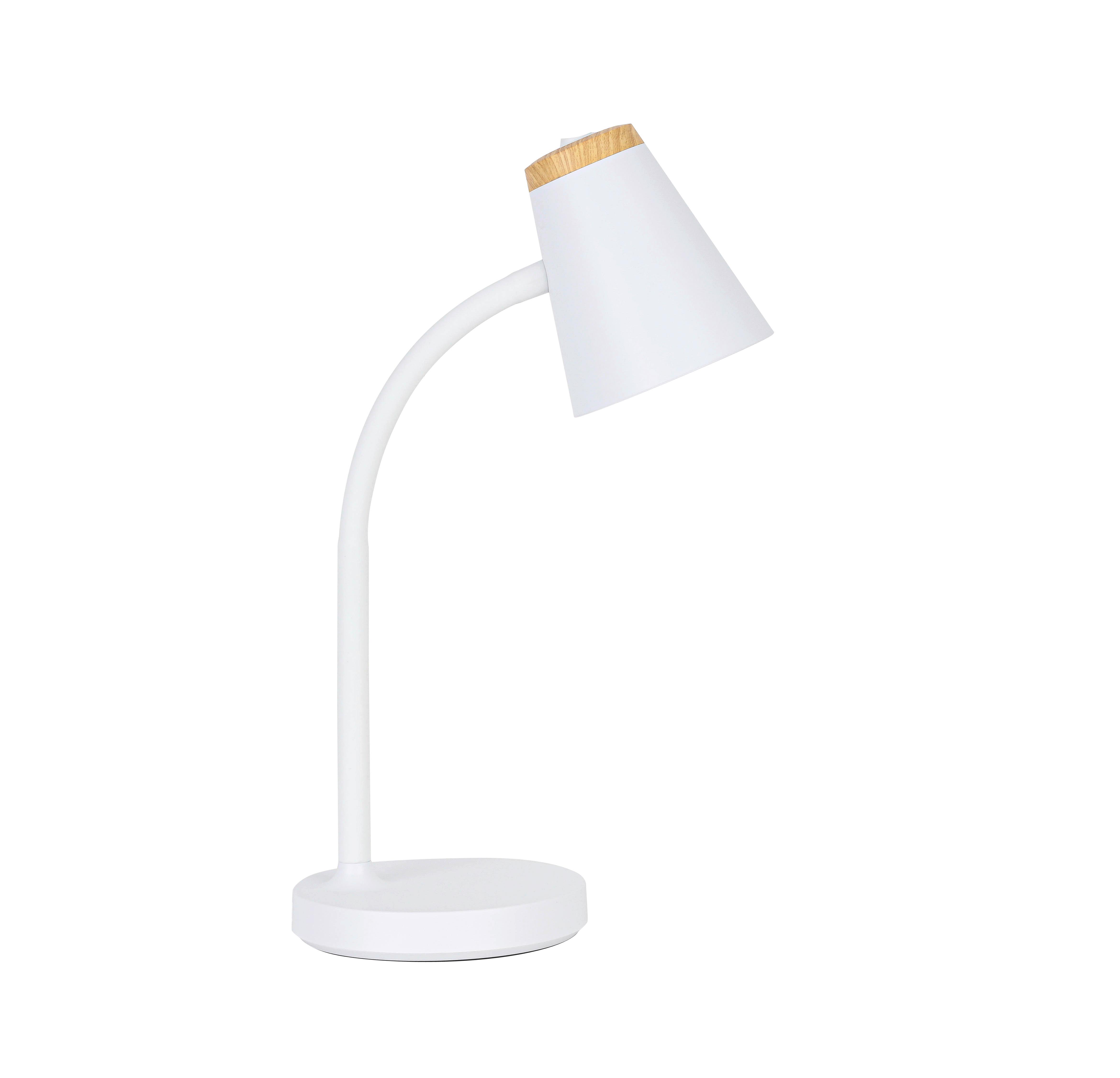 LED-BORDSLAMPA WHITE - vit, Modern, metall/plast (13/13/42cm) - Mömax