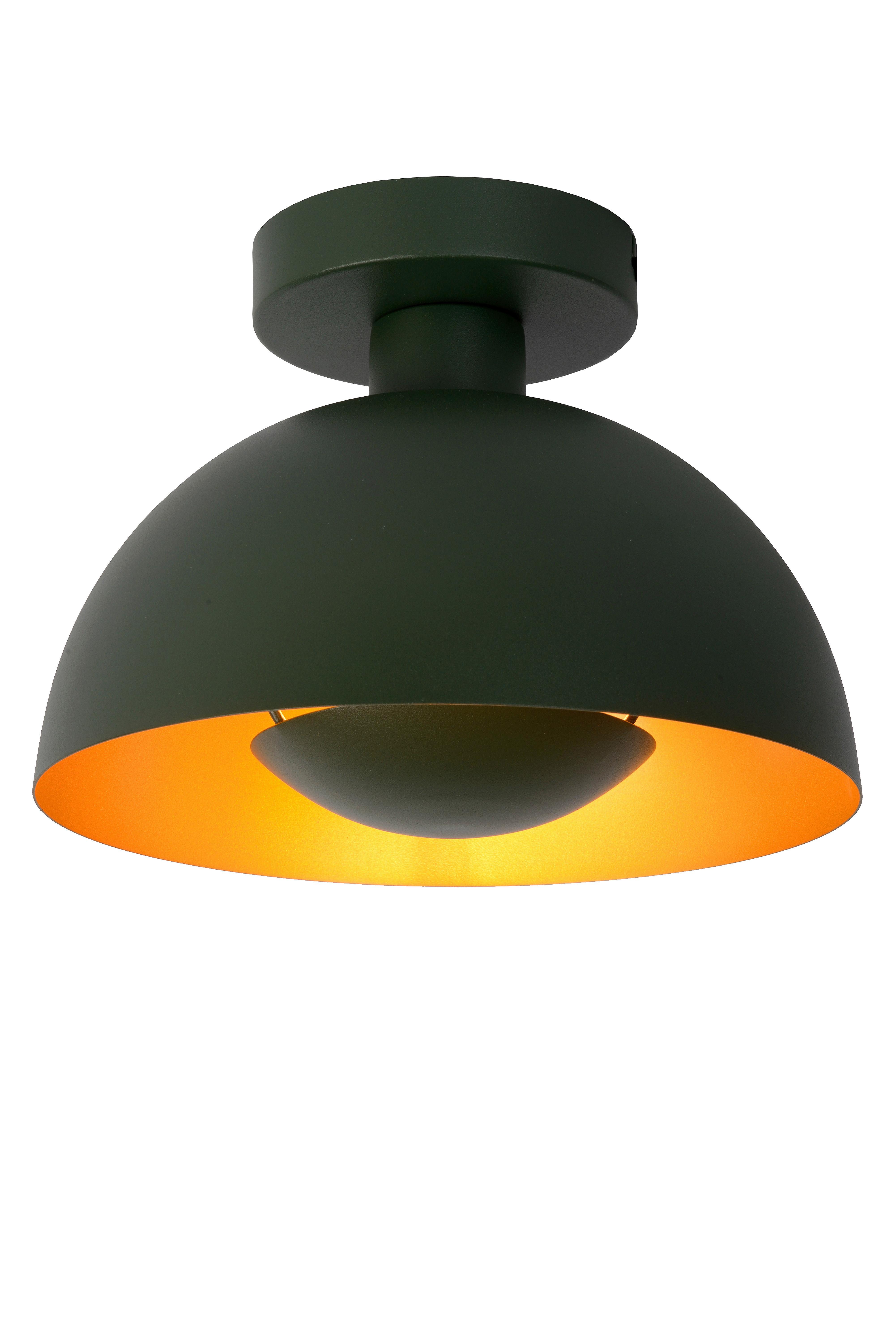 LAMPA SUFITOWA 45196/01/33 SIEMON - zielony/kolor mosiężny, Design, metal (25/19cm) - Lucide