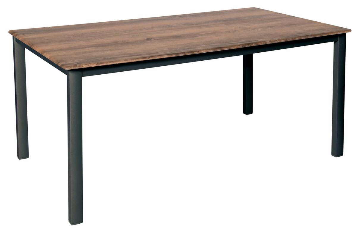 Vrtna Garnitura Skye - barva tikovine/antracit, Basics, kovina/tekstil (160/72/90cm) - Gardenson