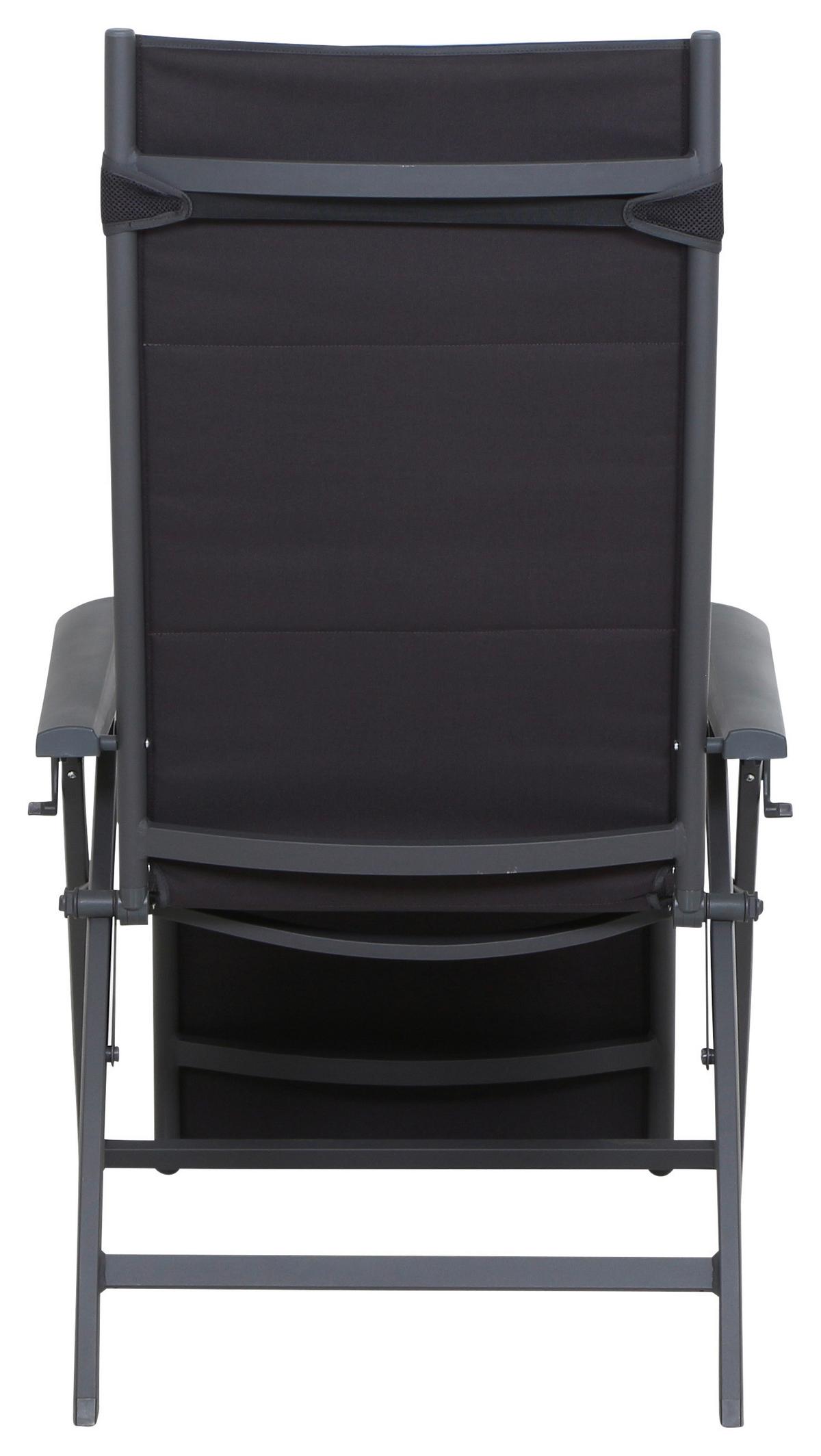 Garten-Relaxliegel Anthrazit Aluminium klappbar - Anthrazit, KONVENTIONELL, Textil/Metall (69/124/84cm) - Siena Garden